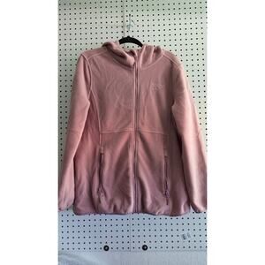 Reebok Women Pink Fleece Jacket Full Zip Hoodie XL Soft Warm/ 01